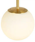 Dope Globe Pendant Light With Matte White Glass And Brass Finish One Light Mid Century Modern Ceiling Fixture Flush Mount Canopy