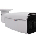 Hella Tough 4MP IP Bullet Security Camera Featuring Motorized 2.8 To 12MM Varifocal Lens with white metal housing