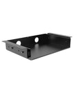 Level Up Your Desk Space With This Smooth Glide Under Desk Storage Shelf Featuring Built In Cable Management Tray, black metal organizer.