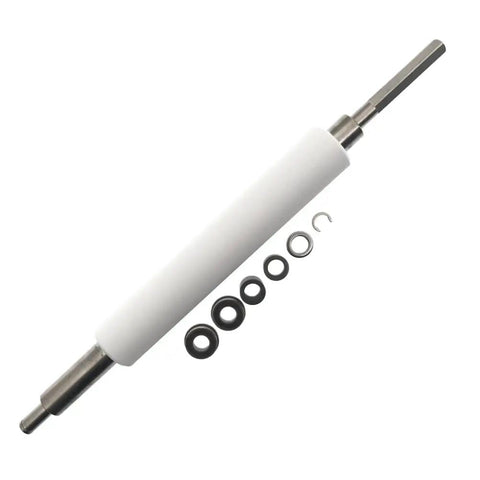 Fire Pressure Platen Roller Replacement Kit For 105SL Thermal Label Printer 203dpi 300dpi Models G32011M Comes With Bearings Gear Bushing Snap Ring To Kill Paper Jams Upgrade Print Keep It Flowin Smooth No Stress Or Delays For Your Rig Setup Now. white platen roller with bearings, bushings, and snap ring