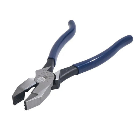 High Leverage Ironworker's Pliers For Twist And Cut Soft Annealed Tie Wire With Hook Bend Handle And Spring Loaded Action Heavy Duty Jaws 46 Percent More Power Made In USA