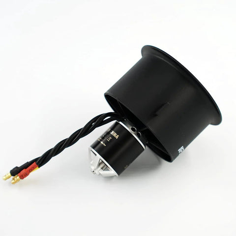 64mm 12 Blade EDF Ducted Fan With 4S 2840-KV3200 Brushless Outrunner Motor for RC Jet Aircraft, side view
