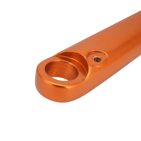 Close-up of orange Beefy CNC Aluminum Dirt Bike Kickstand With Springs For XCF EXC EXC F XC XC W XCF W Six Days XC W Six Days TPI 2017 2022