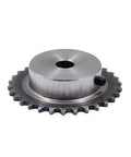 Fresh 04C Sprocket With 24 Teeth And Solid Inner Diameters For Industrial Drive Systems, side view showing secure screw mount.