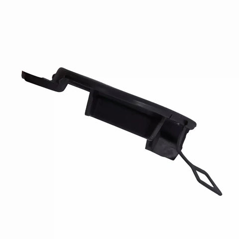 Side view of Tesla Model Y Rear Tow Hook Cover Bumper Cap For 2020 2021 2022 Durable Plastic Replacement Part 1494426 00 A