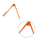 Rock Solid Carpenter Scribing Divider And Adjustable Woodworking Measuring Tool Featuring Large Diameter Locking Compass in orange.