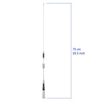 Beefed-Up Dual Band Ham Radio Car Antenna For 136-174MHz And 400-470MHz, 50W Max, 29.5 Inch Long, 3.5dBi VHF