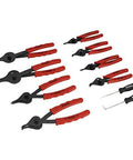 Beast Of A 10 Piece Snap Ring Pliers Set For Internal And External Rings With Heat Treated Chrome Molybdenum Steel And Comfortable Insulated Vinyl Handles Includes 10 Different Sized Pliers