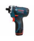 12V Max Two-Speed Pocket Driver Kit With Ultra-Light 1.4 Lb Design, High Torque Up To 265 In-Lbs, ergonomic grip, side view