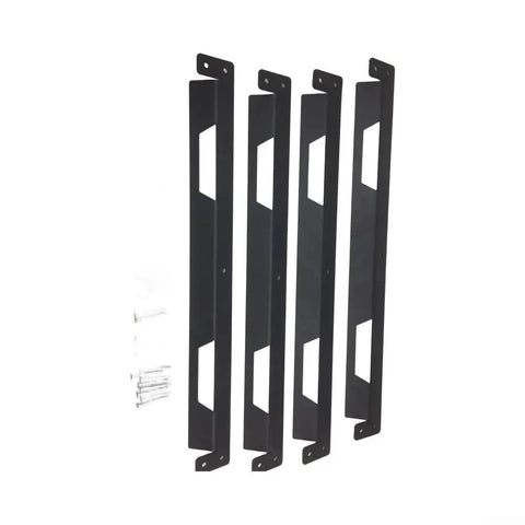 Beefy All Metal Mounting Brackets For Tool Boxes And Storage On Walls Workbenches Trailers And Vehicles 4 Pack Black Finish