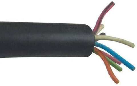 Eight Conductors Ten AWG SOOW Portable Cable 600V Black 100 Ft Heavy Duty Flexible Oil Resistant Power Cord For Construction Sites Industrial Use And DIY Projects black 8-conductor cable