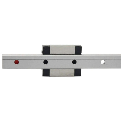 300mm MGN12 Linear Rail Guide with Black MGN12C Carriage Block, red end stops, smooth CNC machining rails, pro grade kit for makers