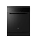 Sleek Compact Countertop Dishwasher Featuring Fully Automatic Smart Controls And Hot Air Drying in stylish black finish.
