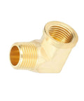 Kick Ass 90 Degree Solid Brass Elbow Fitting 1/4 Inch NPT Male X Female Right Angle Pipe Adapter For Hydraulic Gas Water Systems Heavy Duty Leak Proof Seal Built Tough CA360 Forged Brass Rated High Pressure 1200 PSI No Fail Performance All Jobs, 1/4 inch brass elbow fitting