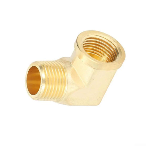 Kick Ass 90 Degree Solid Brass Elbow Fitting 1/4 Inch NPT Male X Female Right Angle Pipe Adapter For Hydraulic Gas Water Systems Heavy Duty Leak Proof Seal Built Tough CA360 Forged Brass Rated High Pressure 1200 PSI No Fail Performance All Jobs, 1/4 inch brass elbow fitting