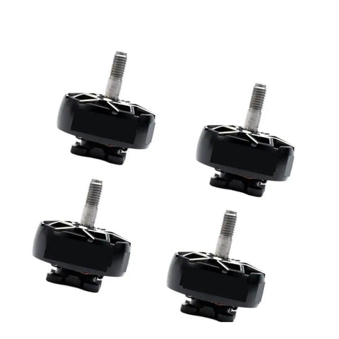 Four 2506 1500KV and 1850KV brushless drone motors with 5mm titanium shafts for 5-6 inch propellers, FPV racing quad compatible