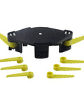 AC052N1 2 In 1 Pivoting Fixed Line And Bladed Head ACFHRL2 For 18V 24V And 40V Trimmers with six yellow replacement blades