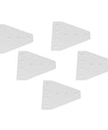 Seven Hole Aluminum Joining Plate Connector For Frames Tables Beds Shelves 5 Pack Heavy Duty Aluminum Alloy With Silver White Oxidation Finish Flat Surface Mounting Ready