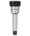 Go-To Collet Holder MT3 Morse Taper Shank For CNC Milling Lathe ER32 Compatible, shown in steel with black top, front view