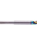 Solid carbide DLC-coated square end mill, 3-flute, 5/16 in dia, 1/4 in reduced shank, 3-3/4 in OAL