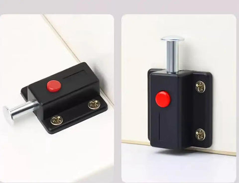 10 Pack Hella Sturdy Automatic Spring Latch Bolt For Cabinets Drawers And Doors Black, 37x35mm ABS housing with iron pin.
