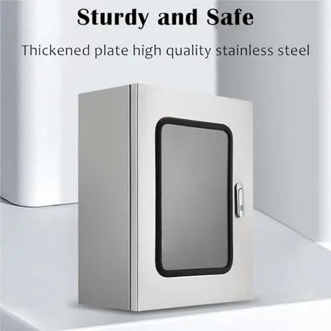 Stainless Steel Outdoor Electrical Enclosure Box 14x12x10 In 1.5 Millimeter Thick Waterproof Junction Chest
