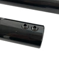 Front Adjustable Track Bar And Panhard Bar For A 2 To 6 Inch Lifted Ford F 250 F 350 Super Duty And 2000 2005 Excursion 4WD That Boosts Axle Alignment And Handling With Durable High Strength Steel close-up of black steel adjustment end with set screws