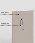 Detailed view of Heavy Duty Stainless Steel Fire Extinguisher Cabinet Built Different For Indoor Outdoor Wall Mount showing paint finish and icon.