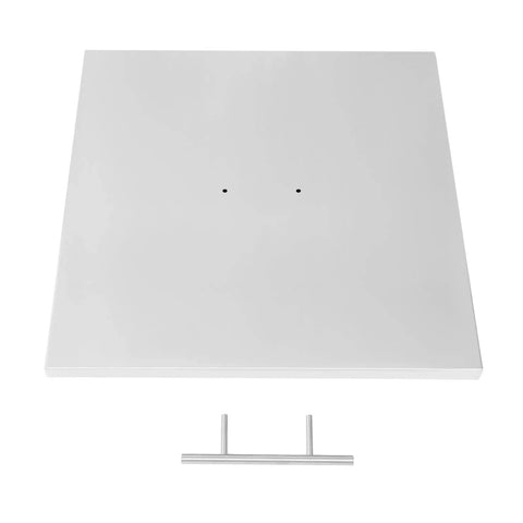 Stainless Steel Fire Pit Cover For 21 And 27 Inch Round Pits With Handle Portable Fire Pit Lid shown with separate handle