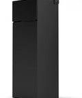 Modern Wall Mount Mailbox In Black Powder Coated Aluminum No Fuss Rust Proof And Ultra Durable Easy Install with vertical view.