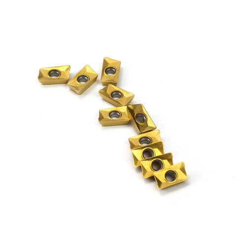 Carbide Inserts APKT11T308 For Face Milling And End Milling APKT Style Inserts Workhorse With 0.256 Inch Width 0.142 Inch Thickness