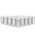 Beefy Aluminum Locking Lug Nuts 20-Piece Set M12x1.25 Silver With Non-Marring Sockets Conical Seat Fits OEM And Aftermarket Wheels