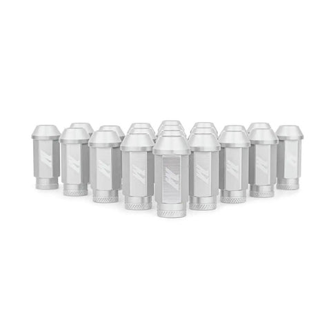 Beefy Aluminum Locking Lug Nuts 20-Piece Set M12x1.25 Silver With Non-Marring Sockets Conical Seat Fits OEM And Aftermarket Wheels