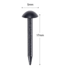 Premium Black Iron Round Head Upholstery Nails And Smooth Furniture Decorative Tacks 5x17mm size for home projects.