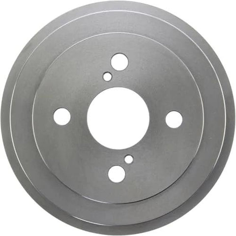Front view of Centric 123.44039 C-Tek rear brake drum; metal finish with central bore and four lug holes.