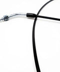 Close-up of Universal 121 Inch Go Kart Throttle Cable for 150cc and 250cc engines, metal connector end