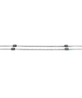 Two HSR15 1500mm aluminum linear rails with four green/black square carriage blocks