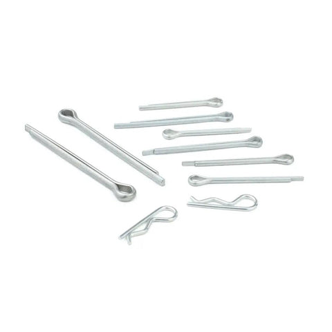 Cotter pins from 247 Piece Motorcycle Bolts Kit For Engine Body Frame And Exhaust Fitment For TTR MX Series MX80 90 110 MX125 MX250 XT50 80 90 110 125 TW125 TW200 TW225 230 TW250 Beefy Nine Point Nine Grade Heat Treated Zinc Plated Steel Fasteners.