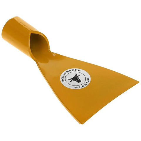 Knockout Pro Grade Bark Spud Real Deal Slick Ergonomic Grip with yellow handle, designed for tough yard cleanup and garden work.