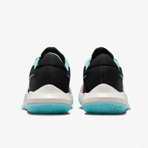 Back view of Precision 6 Men's Basketball Shoes in Sail Copa Phantom Black Colorway Size 9.5 with herringbone traction