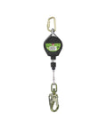 Self Retracting Lifeline For Fall Protection With Webbing And Snap Hook 6 Foot Length Black And Green Heavy Duty Safety Gear