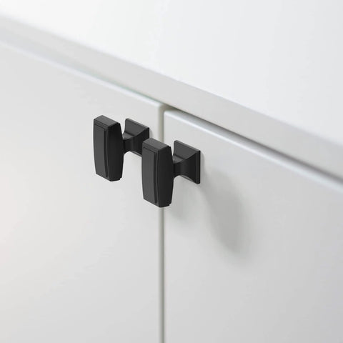 10 Pack 1.4 Inch 35mm Matte Black Cabinet Knobs for Kitchen Cabinets and Dressers, Zinc Alloy Drawer Hardware