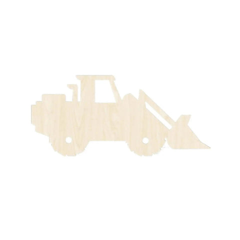 Set Of 3 Unfinished Wooden Cutouts Front End Loader Tractor Art DIY Wood Signs For Farmhouse Wall Decor Rustic Home Vibe 8 Cm Tall