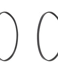 Heavy Duty Drive Belts For Type 1 Lathe Replacement Parts 2 Pack Set Compatible With LA200, two black timing belts
