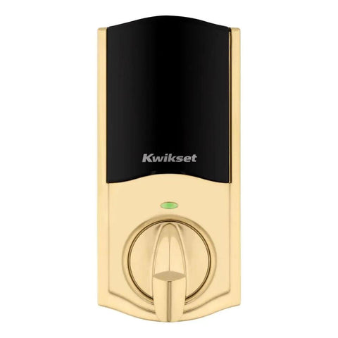 Keyless Smart Lock Deadbolt With Z-Wave Technology For Home Security And Automation, Traditional Polished Brass Finish