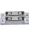 Stainless Steel Sliding Door Rollers and Window Pulleys Crafted for a Smooth Operator Glide with Double Wheels and Rust Proof Build Ideal Hardware Upgrade for Glass Shower Doors and Cabin Drawers Available in Grooved or Flat Configurations, featuring compact size of 7x1.5 cm.