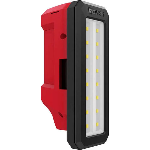 M12 Rover Service Repair Flood Light With USB Charging Battery Powered Water Resistant Jobsite Ready Red And Black Work Light