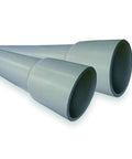 Top Shelf Schedule 80 PVC Conduit With Smooth Bell End Design For Durable Electrical Wire Runs Four Inch Trade Size Ten Foot Stretch, showing smooth bell ends.