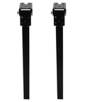 Foldable Metal Table Legs 15.75 Inches Adjustable Height With Self Locking Triangular Support Durable Black Steel Pack Of 2