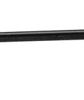 Cabin Hook and Snap Latch for Gate Revolving Door Window 201 with Screws, black metal latch and hook shown from side angle.